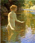 Edward Henry Potthast Canvas Paintings - Enchanted Pool